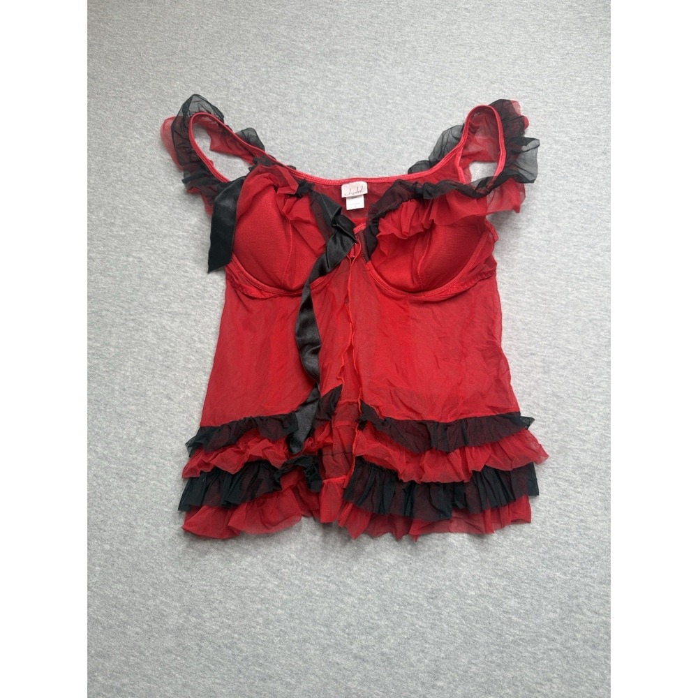 VINTAGE‎ Y2K JEZEBEL RED LACE PADDED W/ UNDERWIRES PUSH UP BRA LINGERIE